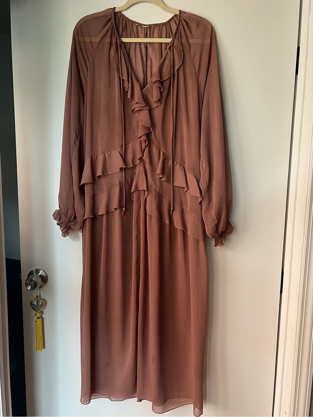 Beautiful Zara Maxi Ruffle Dress - Picture 1 of 10